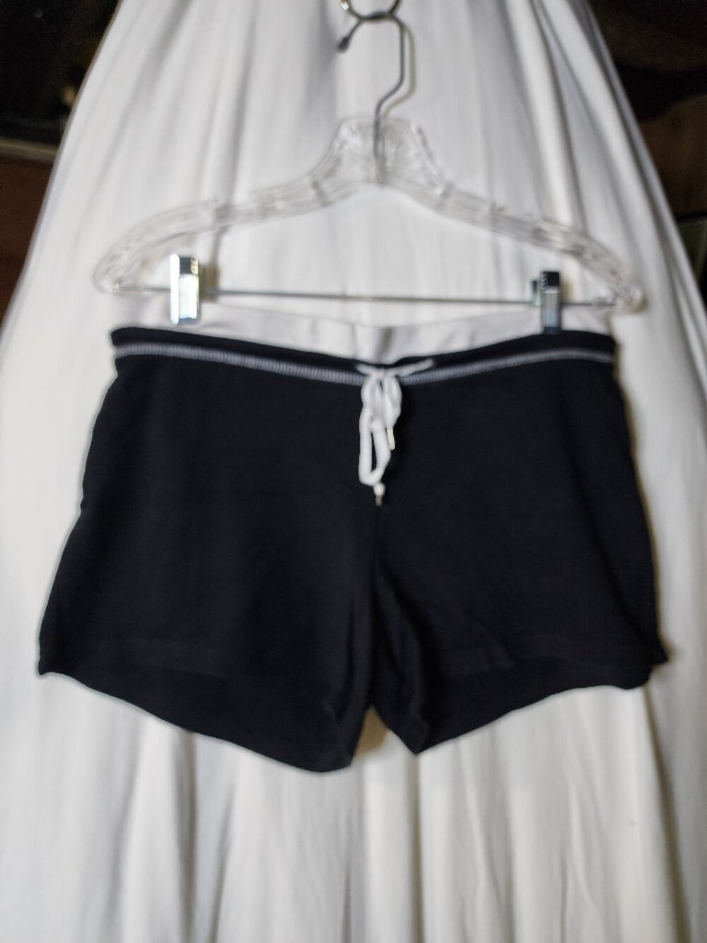 GW Sport Black Short Shorts with White Accents
